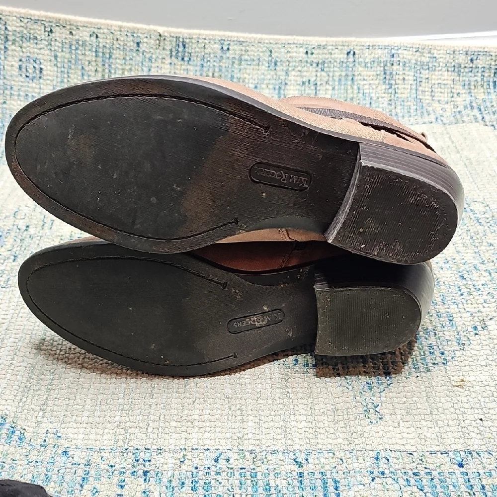 Kim Rogers Tan Ankle Booties with Strap Detail - Picture 9 of 12